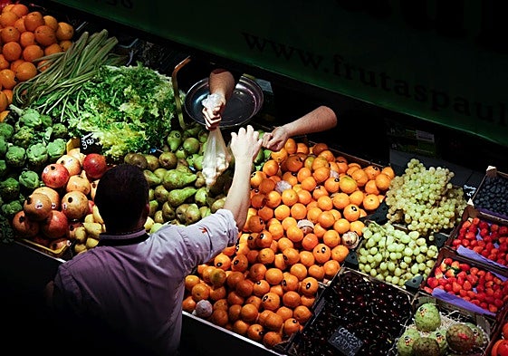 Frutería del mercado del Val.