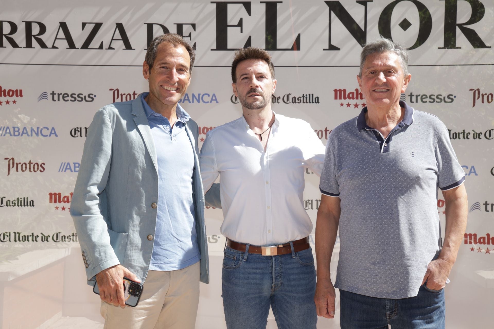 Óscar Díez, de Gregorio Díez, Jesús Colmenero, de Bodegas 4 Rayas, y José Luis Fraile, del Bar Forja.