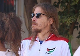 El secretario de Organización de Podemos, Pablo Fernández, en la Vuelta en Valladolid.