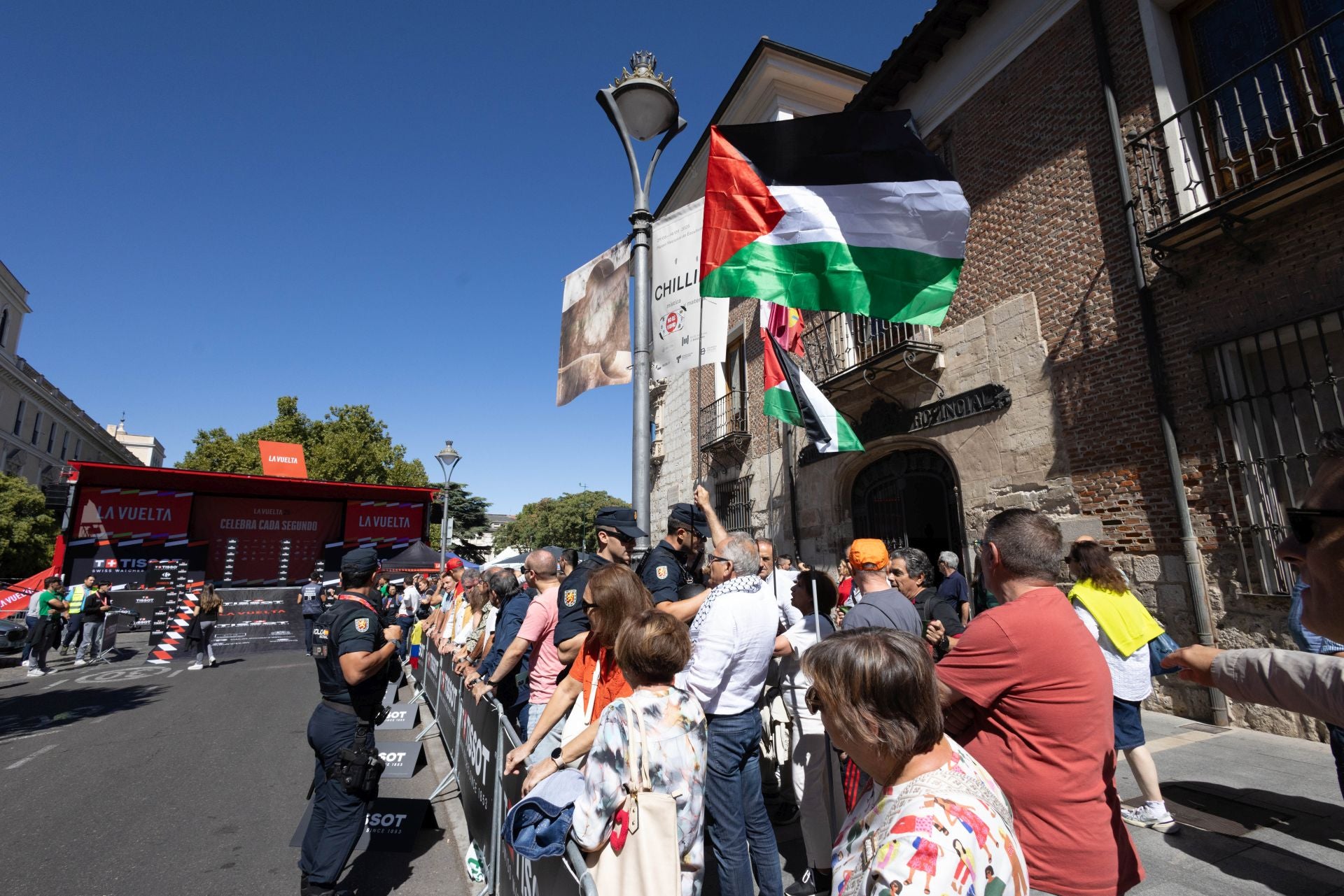 Imágenes de las protestas propalestinas en La Vuelta