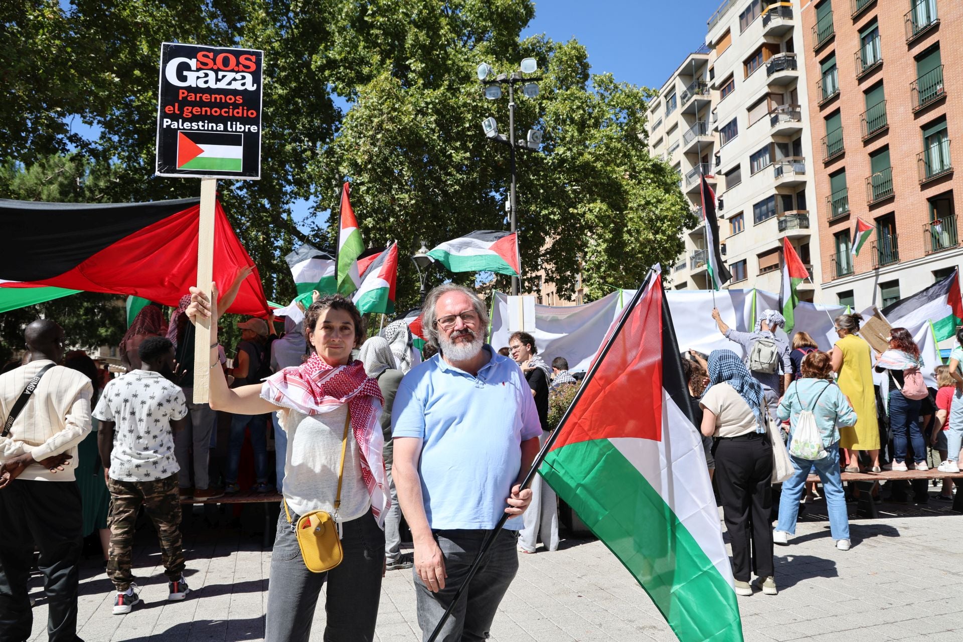 Imágenes de las protestas propalestinas en La Vuelta