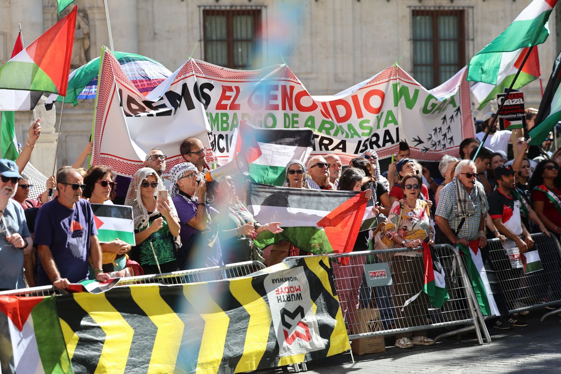 Imágenes de las protestas propalestinas en La Vuelta