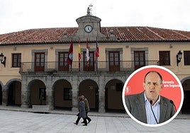 Ayuntamiento de Villacastín. Abajo, José Luis Aceves.
