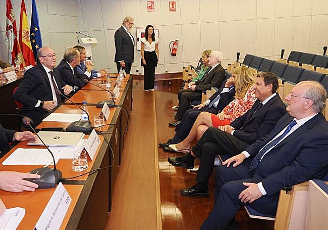 Participantes en la Asamblea General Electoral de CEOE Castilla y León celebrada en Valladolid.