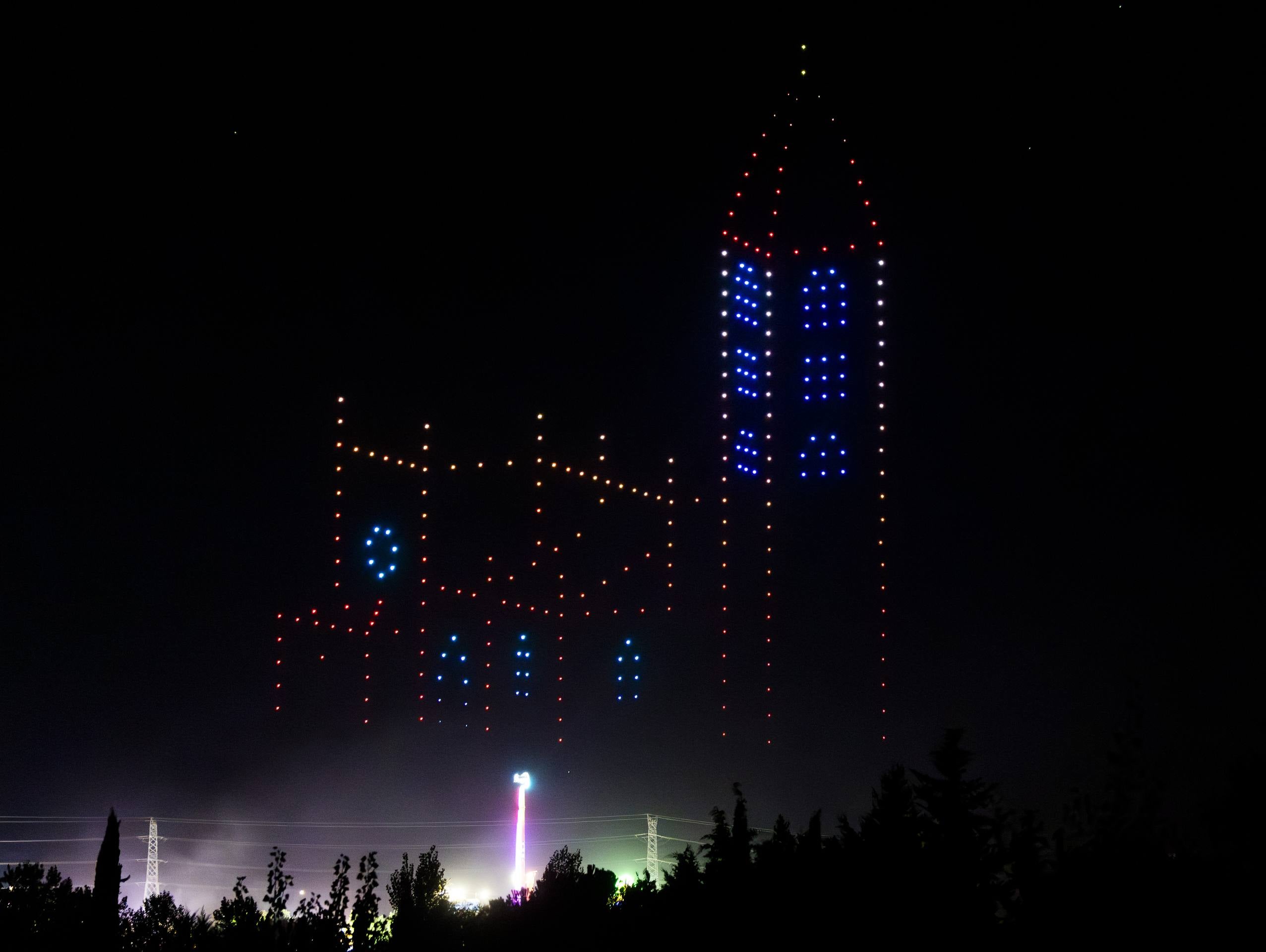 El espectáculo de drones de Valladolid, en imágenes