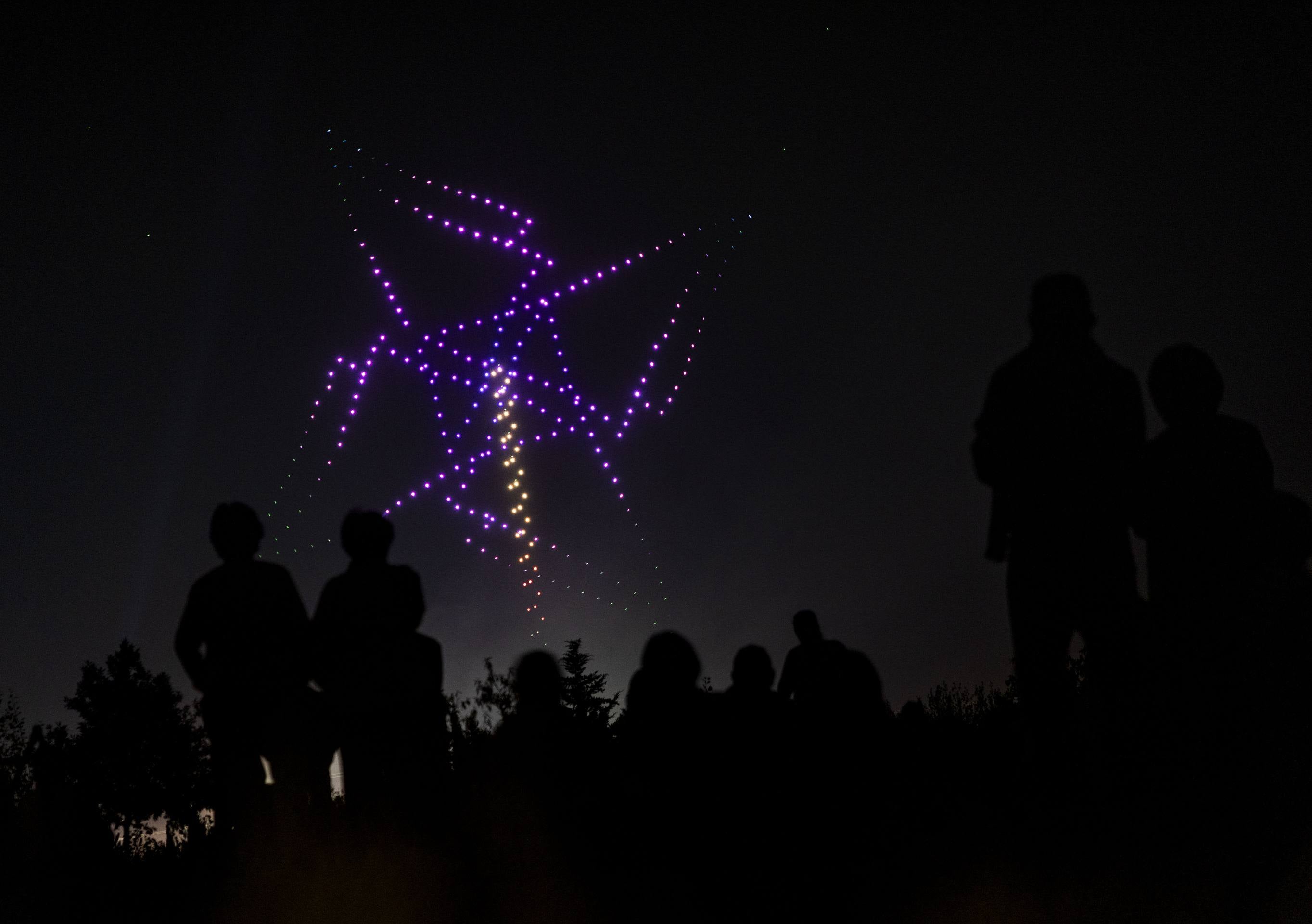 El espectáculo de drones de Valladolid, en imágenes