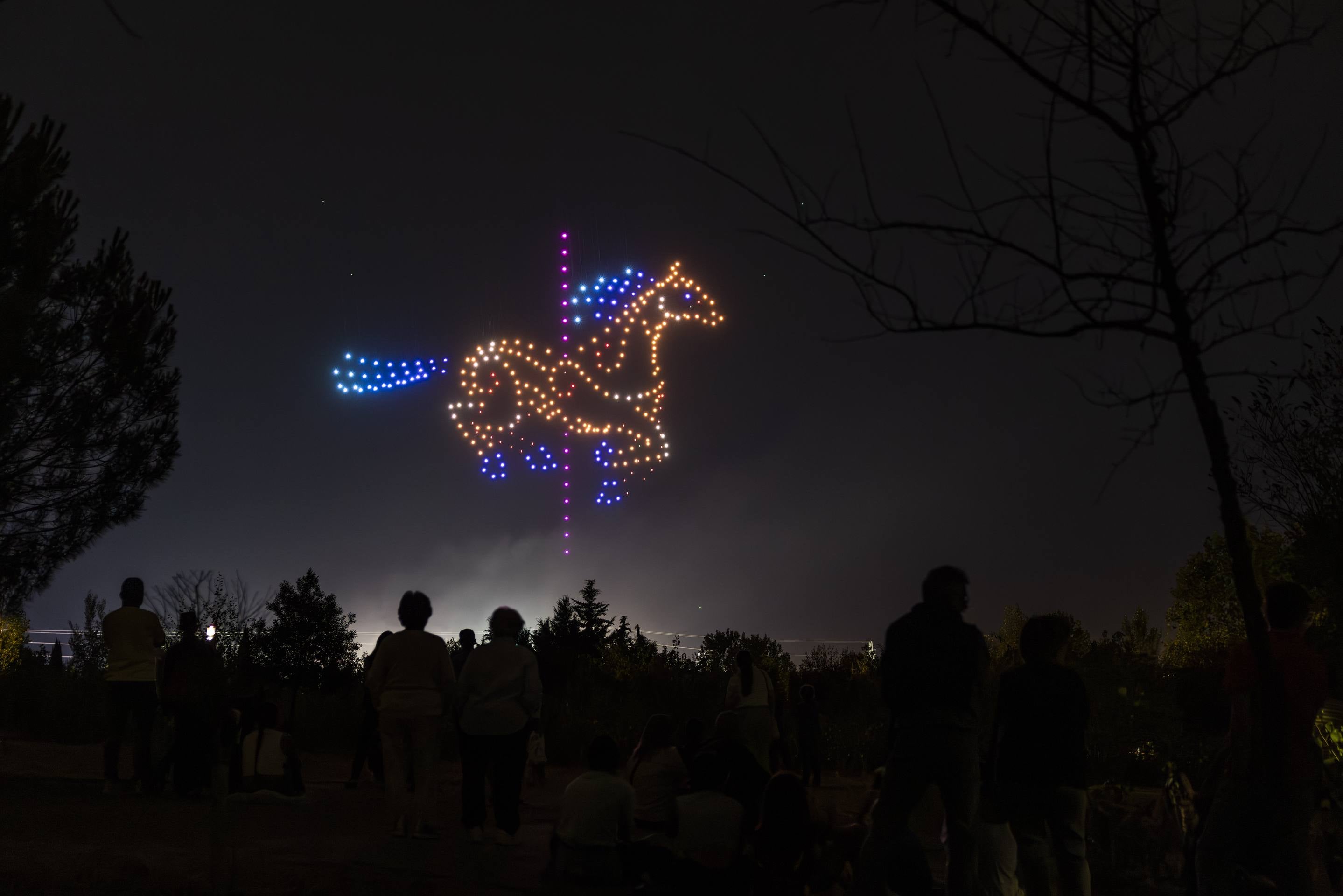 El espectáculo de drones de Valladolid, en imágenes