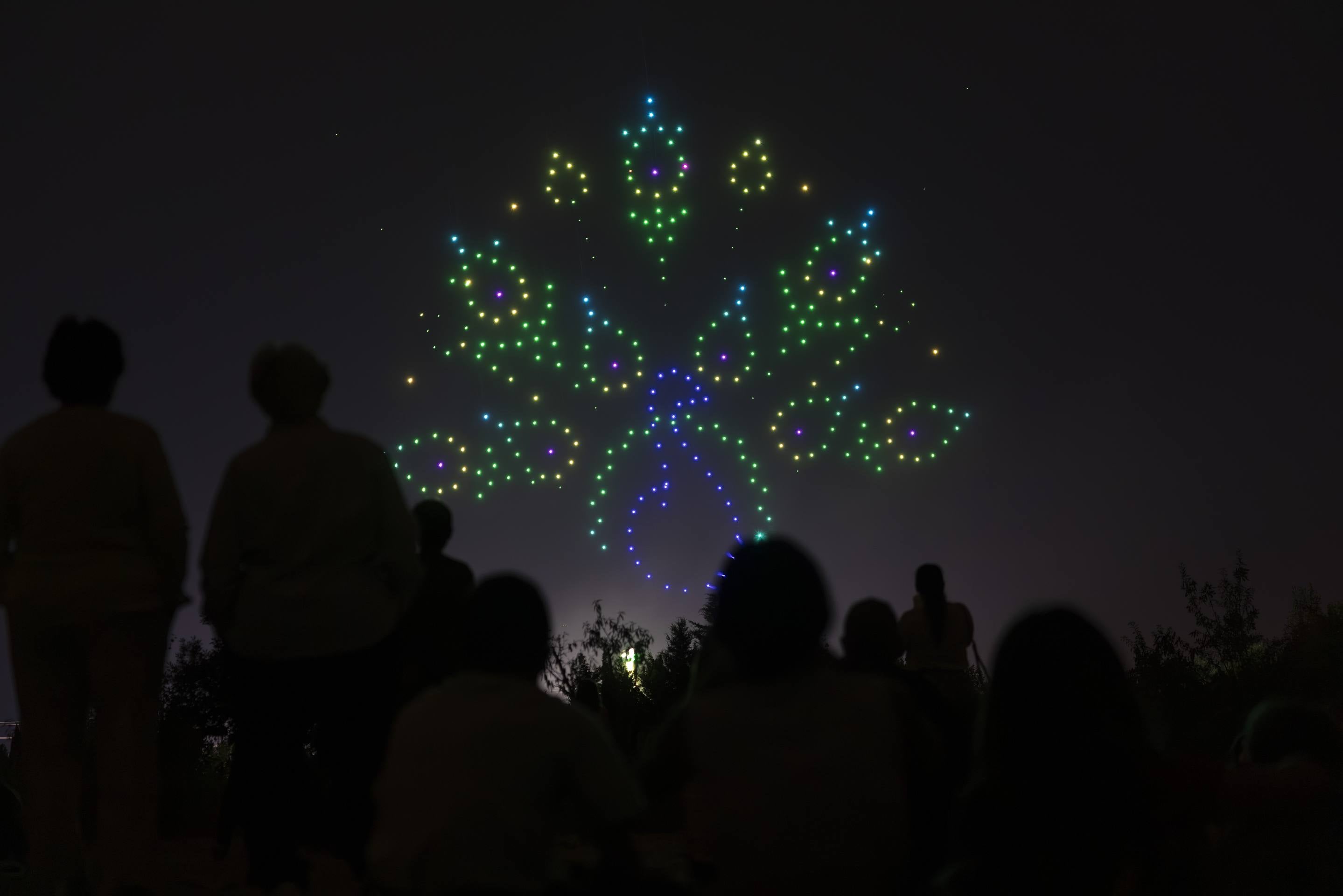 El espectáculo de drones de Valladolid, en imágenes