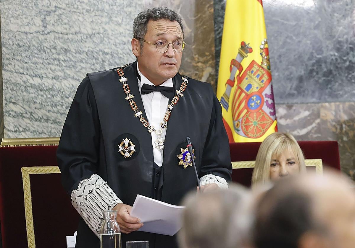 El fiscal general del Estado, Álvaro García Ortiz durante el tradicional acto de apertura del año judicial.