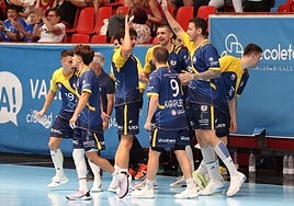 El Recoletas Atlético Valladolid celebra la victoria