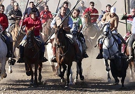 Momento del encierro mixto de Tordesillas