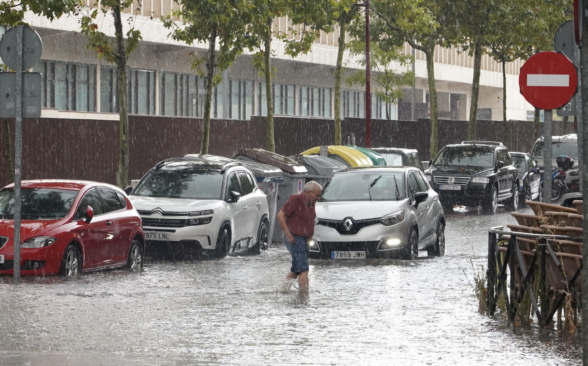 Las imágenes de la espectacular tromba de agua en Valladolid