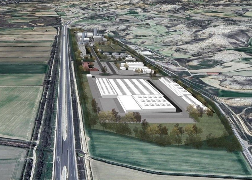 Infografía del nuevo polígono de Las Mangadas, junto a la carretera que conecta Abades con Martín Miguel.