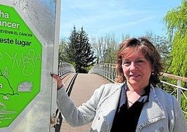 Rosa Andrés, en el espacio sin humo de Isla Dos Aguas.