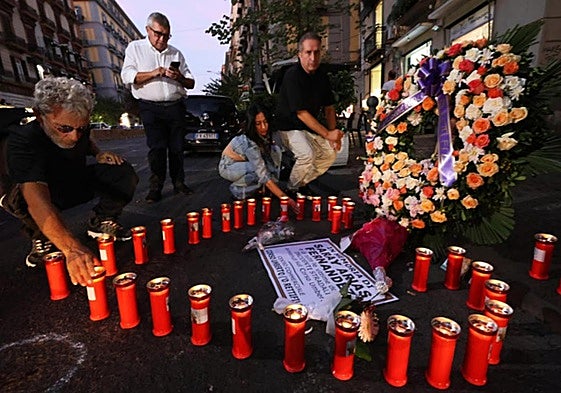 Homenaje a la joven leonesa atropellada en Nápoles.