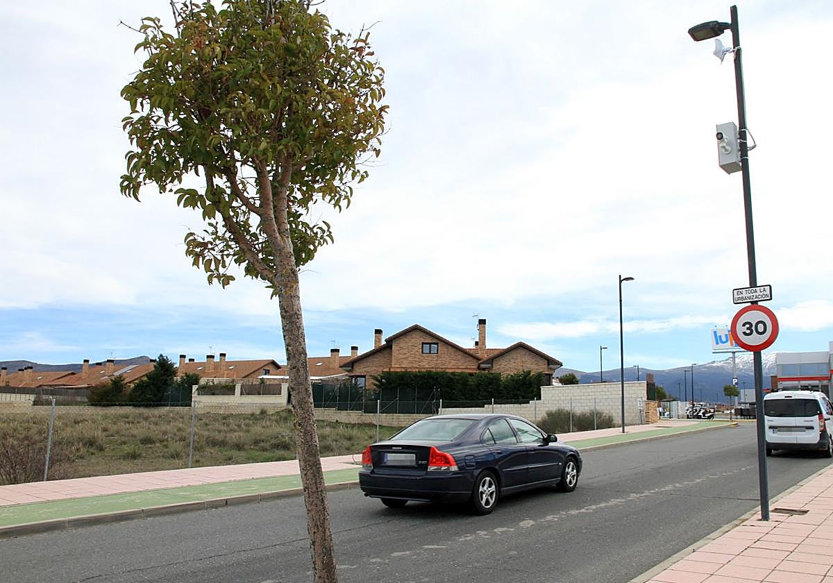 Cámara de videovigilancia en Palazuelos de Eresma.