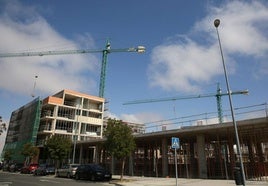 Bloque de viviendas en construcción en Segovia.