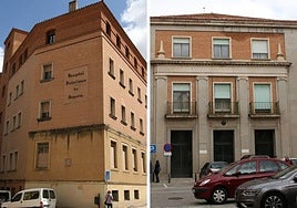El hospital Policlínico de Segovia y el antiguo edificio del INSS.