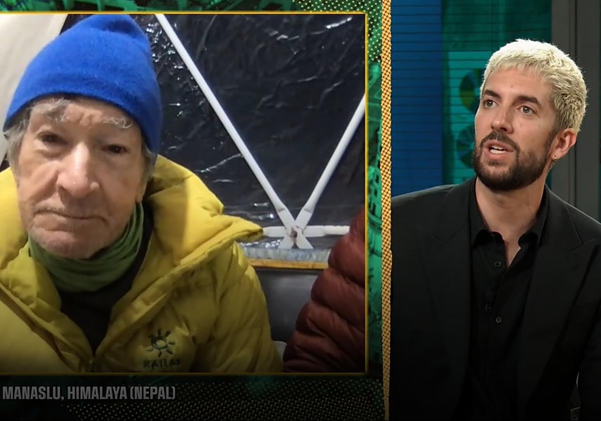 Carlos Soria, durante su conexión con La Revuelta.