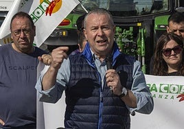 El presidente de Asaja en Castilla y León, Donaciano Dujo, en una protesta del campo anterior.