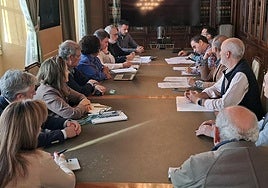 Un momento de la reunión.