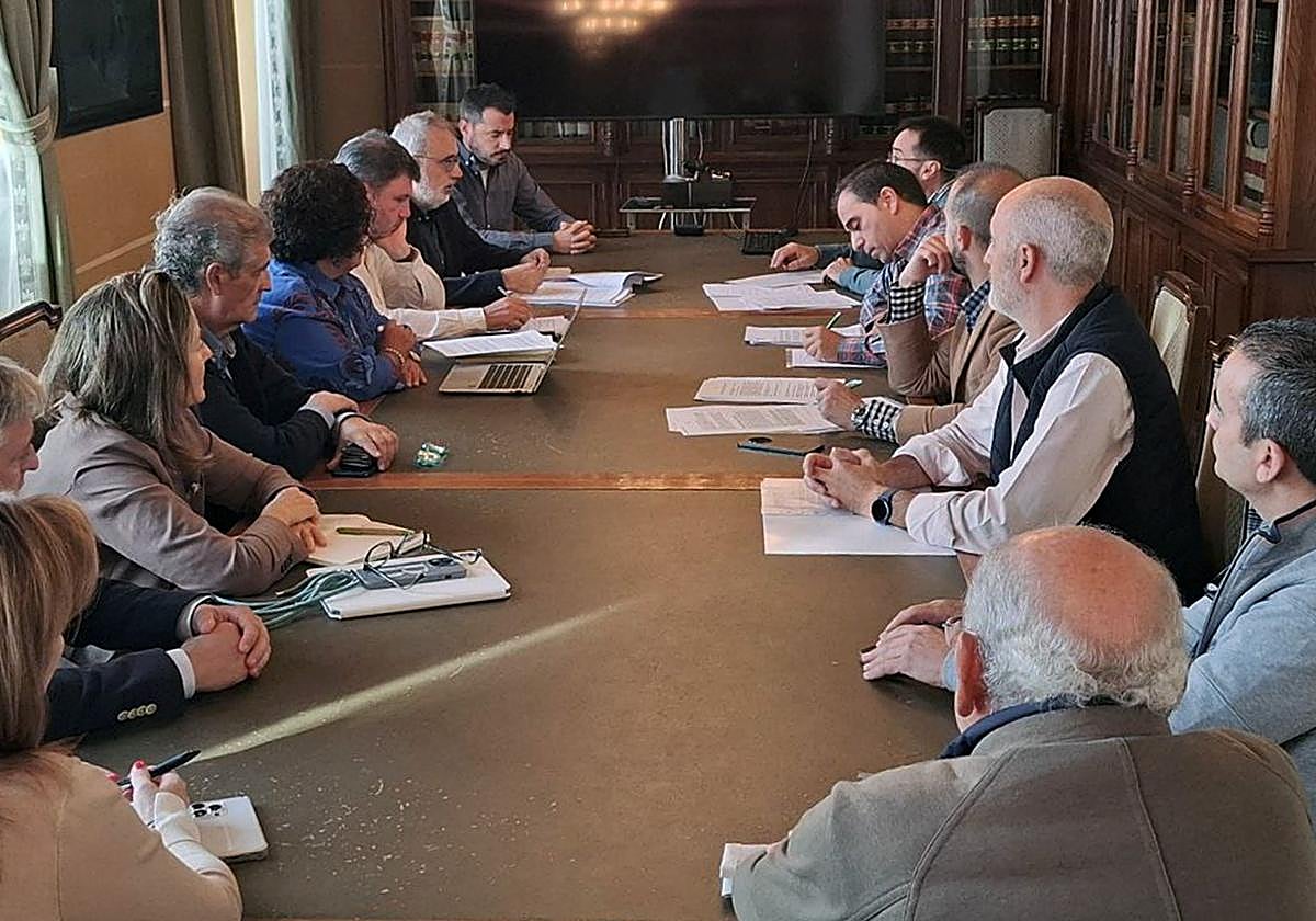 Un momento de la reunión.