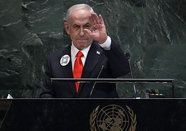 Benjamín Netanyahu, ante la Asamblea de la ONU.