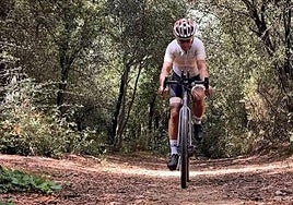 David Torre, en su bici.