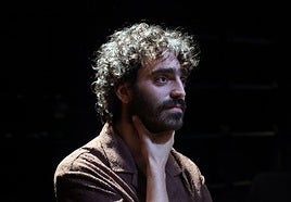 El actor Nacho Sánchez, en la representación de 'Huérfanos'.