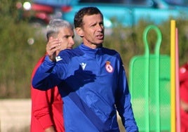 Ziganda, durante el entrenamiento del pasado viernes en León.