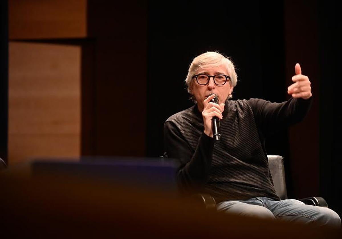 David Trueba, durante su participación en un foro en Valladolid hace unos meses.
