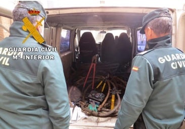 Tres investigados por el corte de 500 metros de cable telefónico en Villalón y Casasola