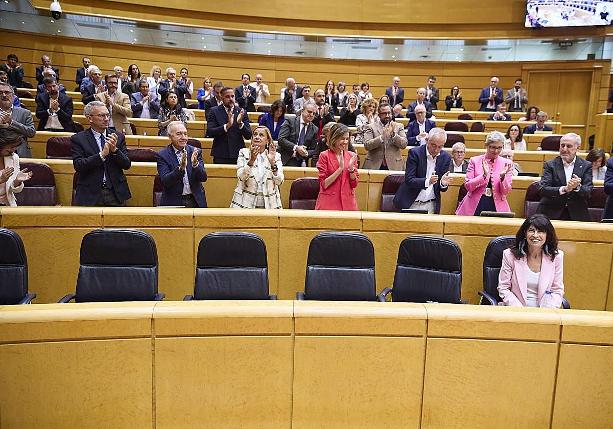 Ana Redondo, ayer en el Senado.