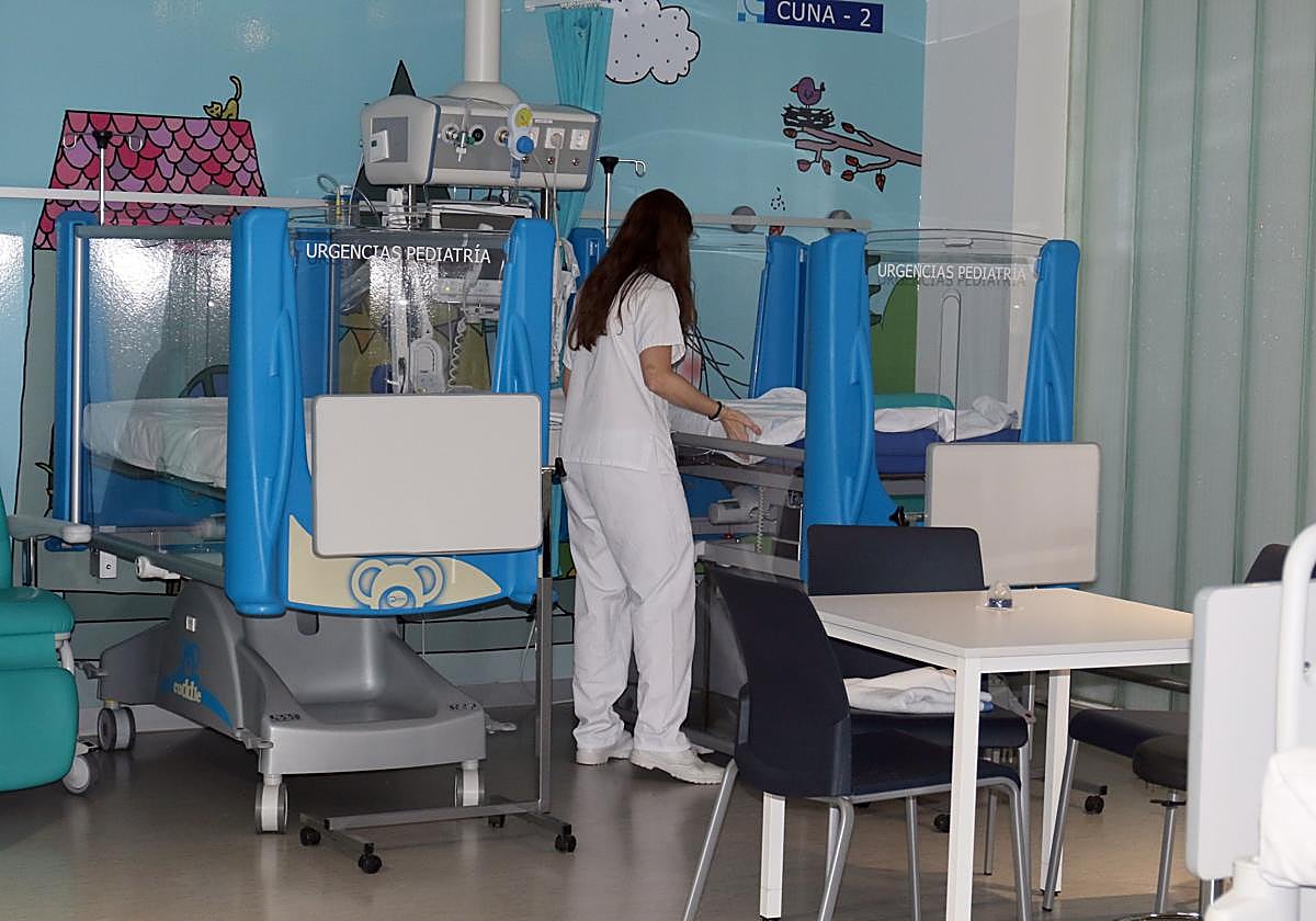 Zona de Pediatría en el Hospital Clínico Universitario.