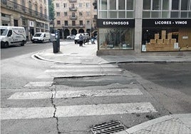 El lugar del accidente, el día del percance.
