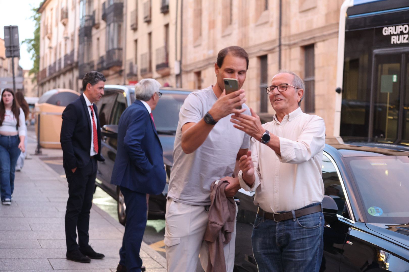 La llegada de Rafa Nadal a Salamanca, en imágenes