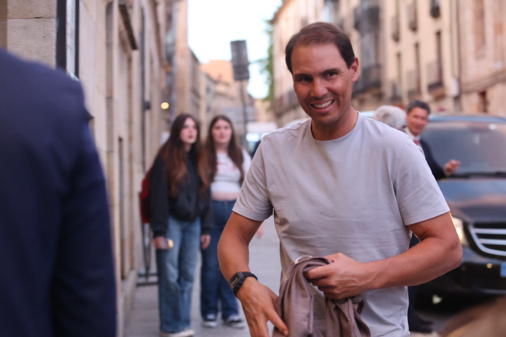 La llegada de Rafa Nadal a Salamanca, en imágenes