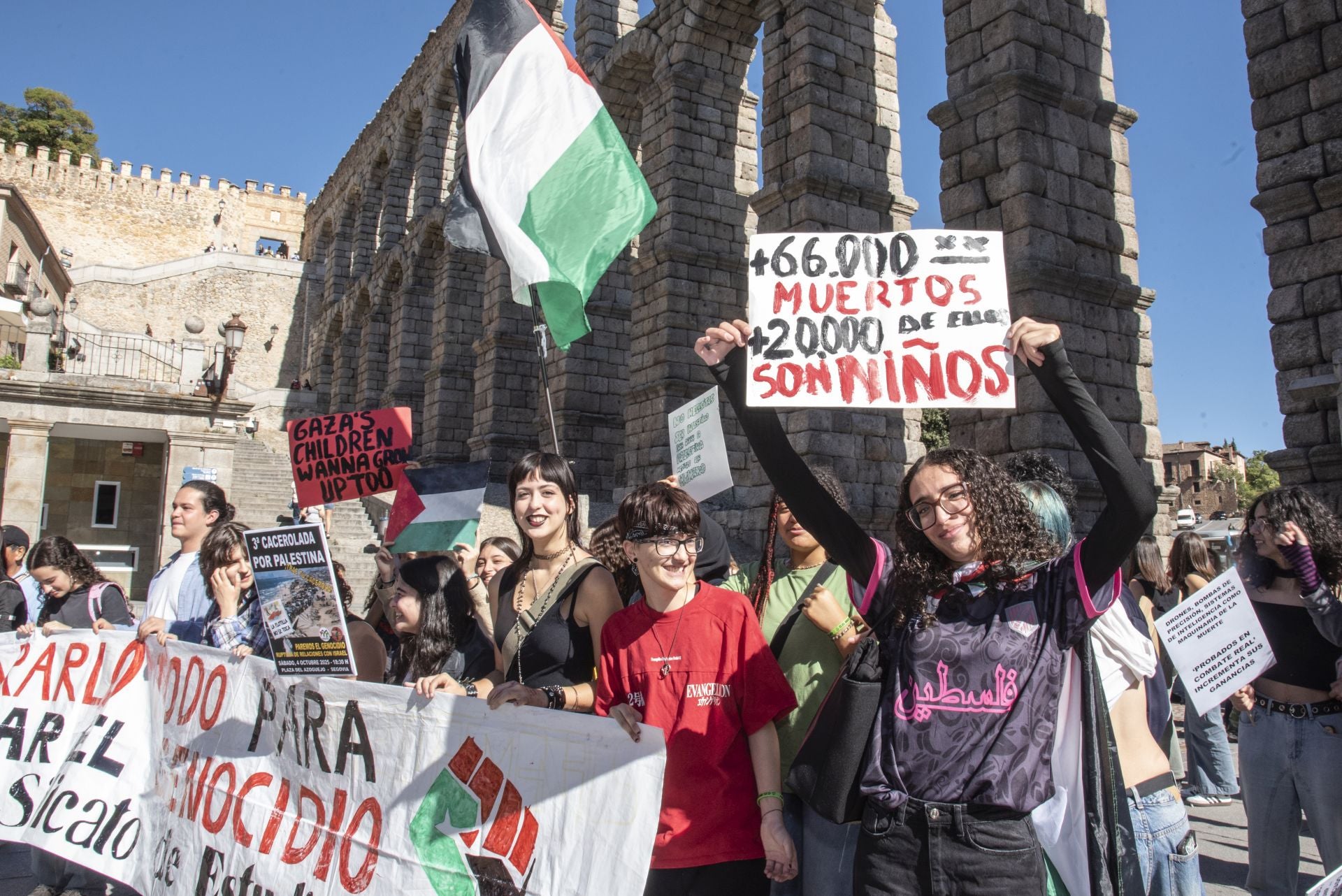Las manifestaciones en Segovia por Gaza, en imágenes