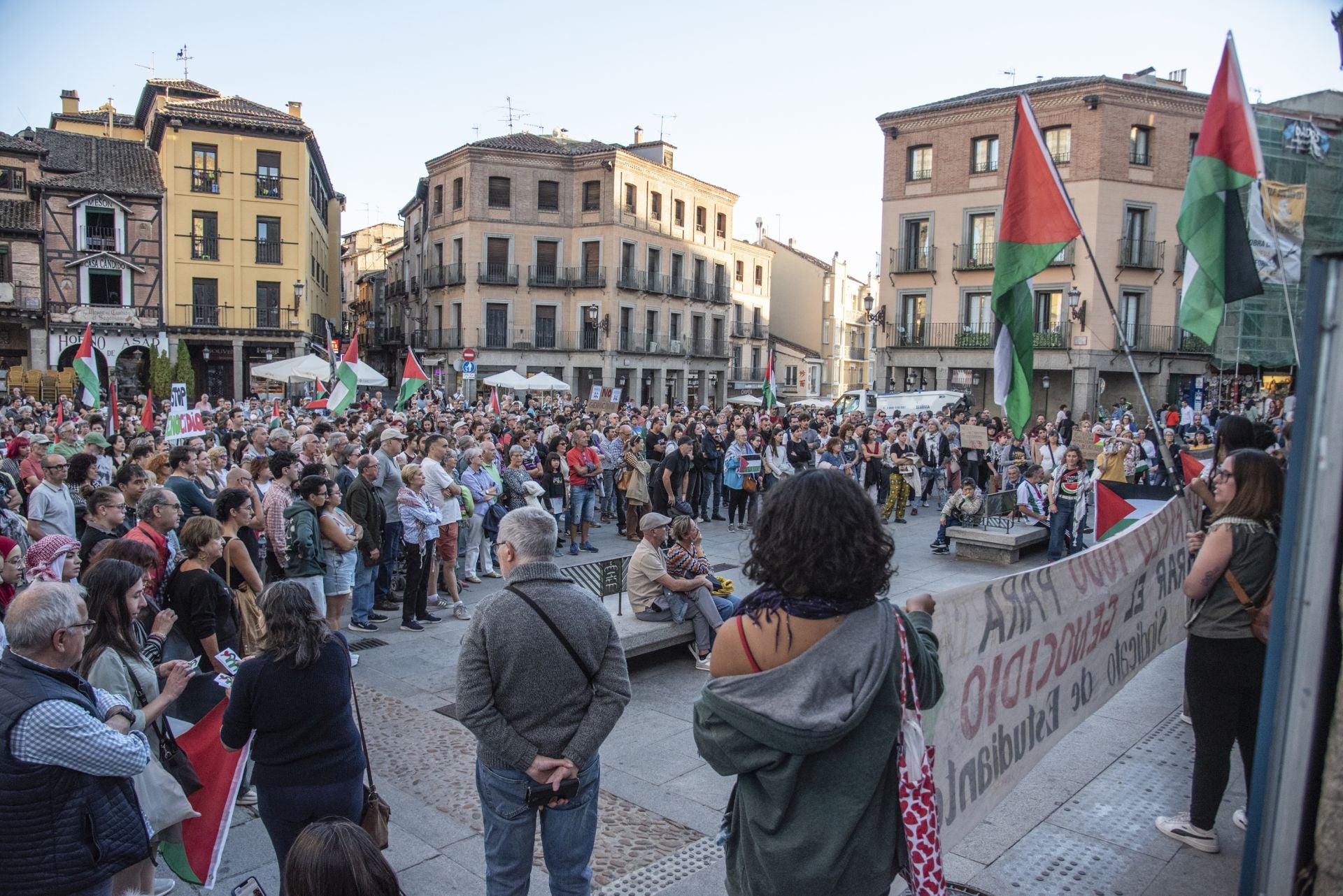 Las manifestaciones en Segovia por Gaza, en imágenes