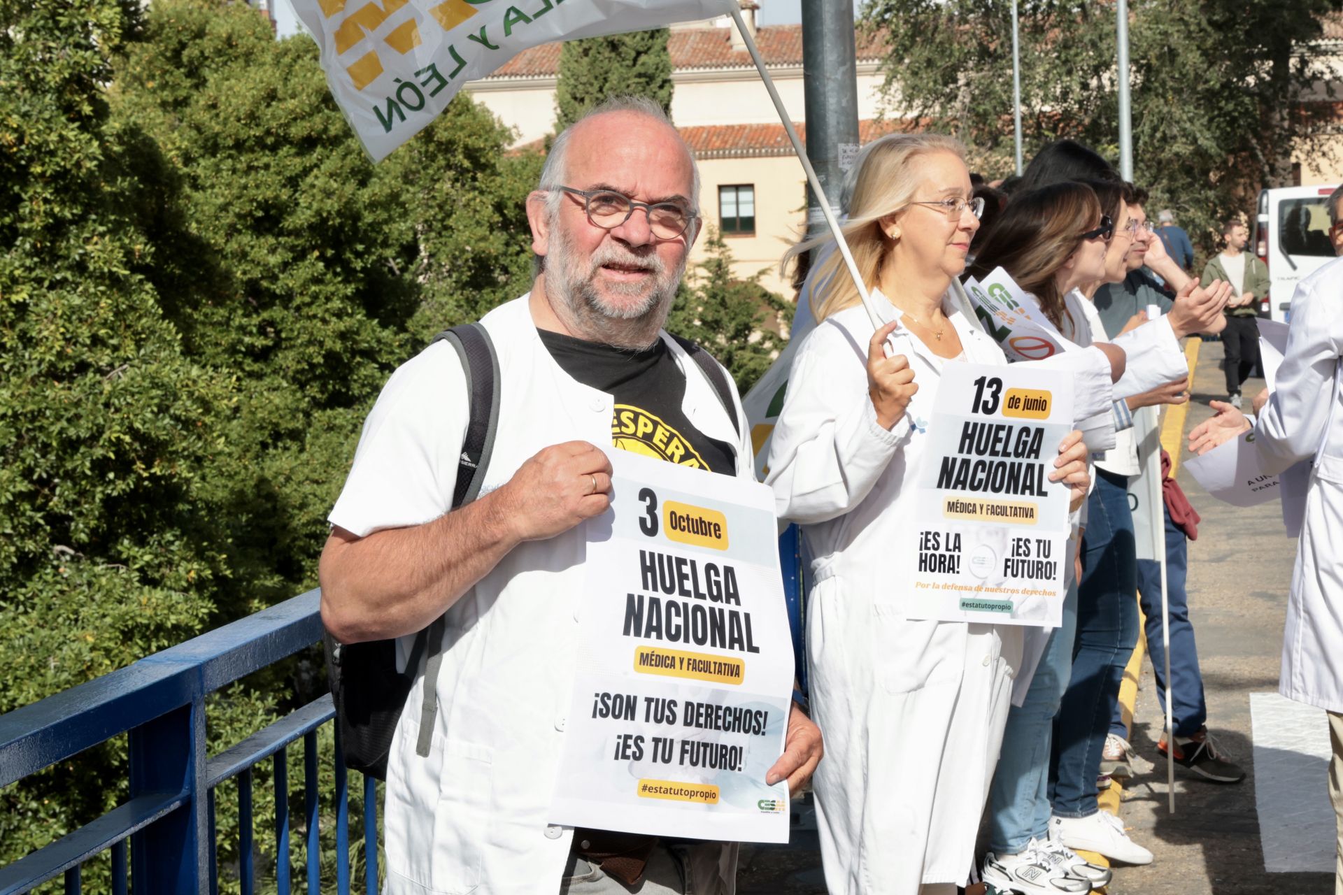 Las imágenes de la protesta de médicos contra el Estatuto Marco