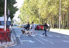Viandantes caminan por la calle General Shelly, en Las Delicias, hace unos días.