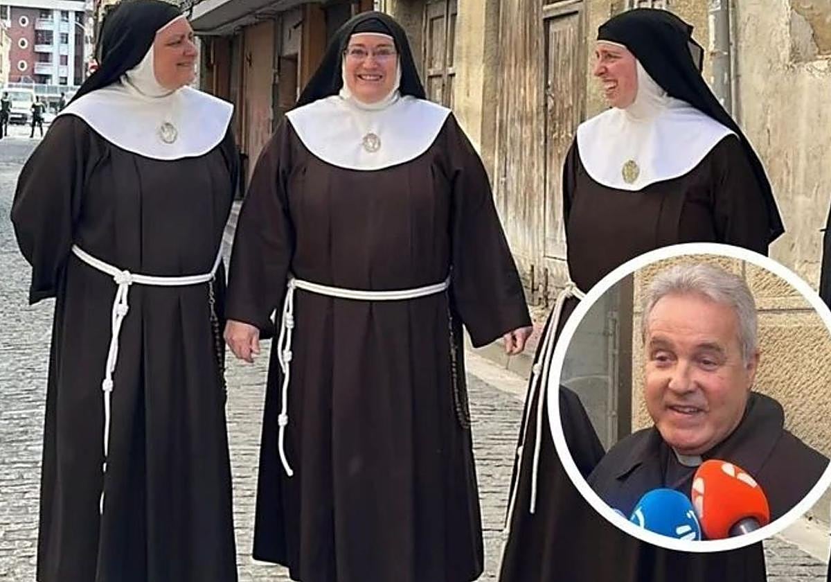 Las monjas cismáticas de Belorado y el arzobispo de Burgos, Mario Iceta, en el círculo en la esquina derecha, en una de sus citaciones en los Juzgados de Briviesca.