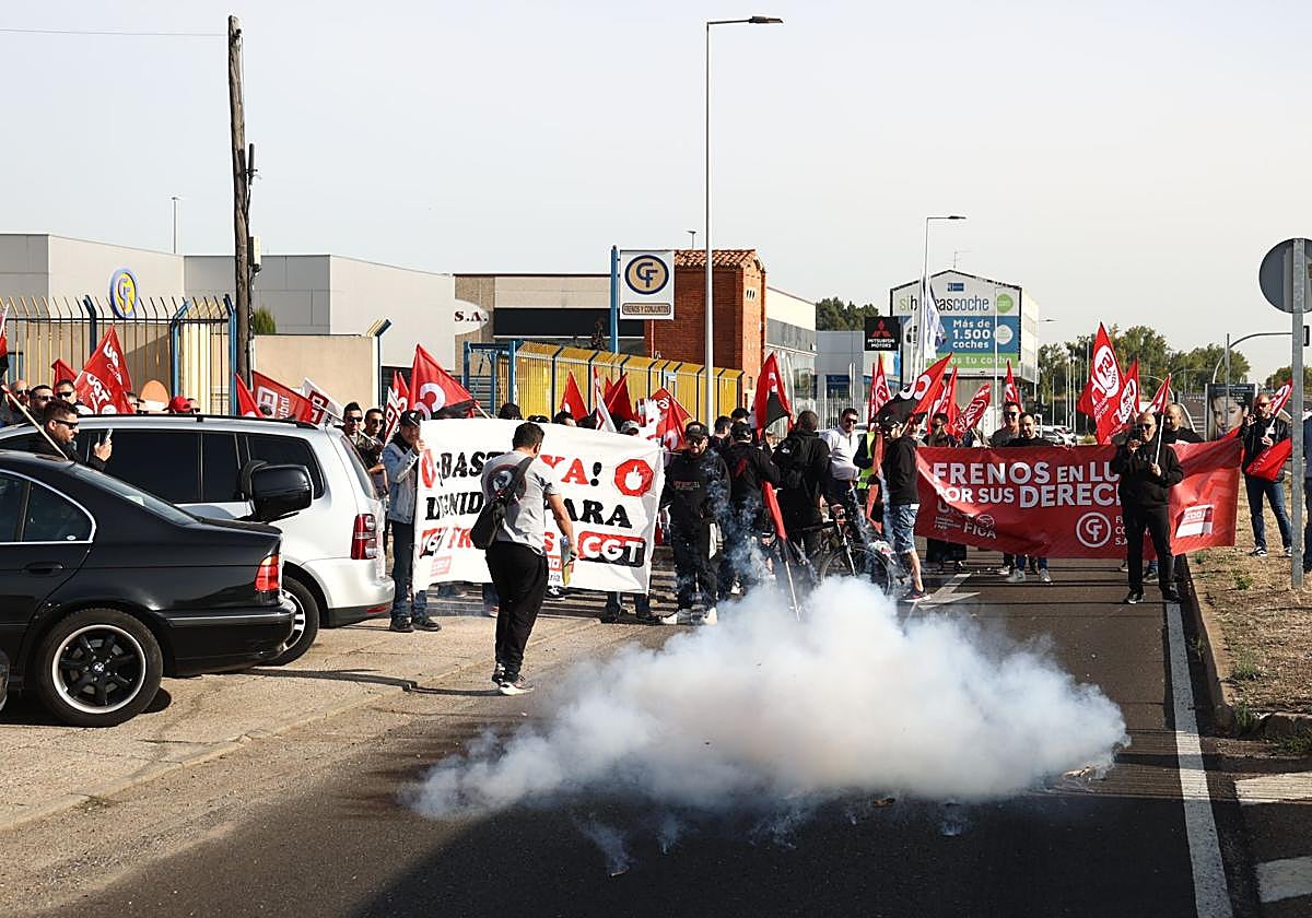 Movilizaciones en la calle, esta semana, de trabajadores de la factoría de Valladolid