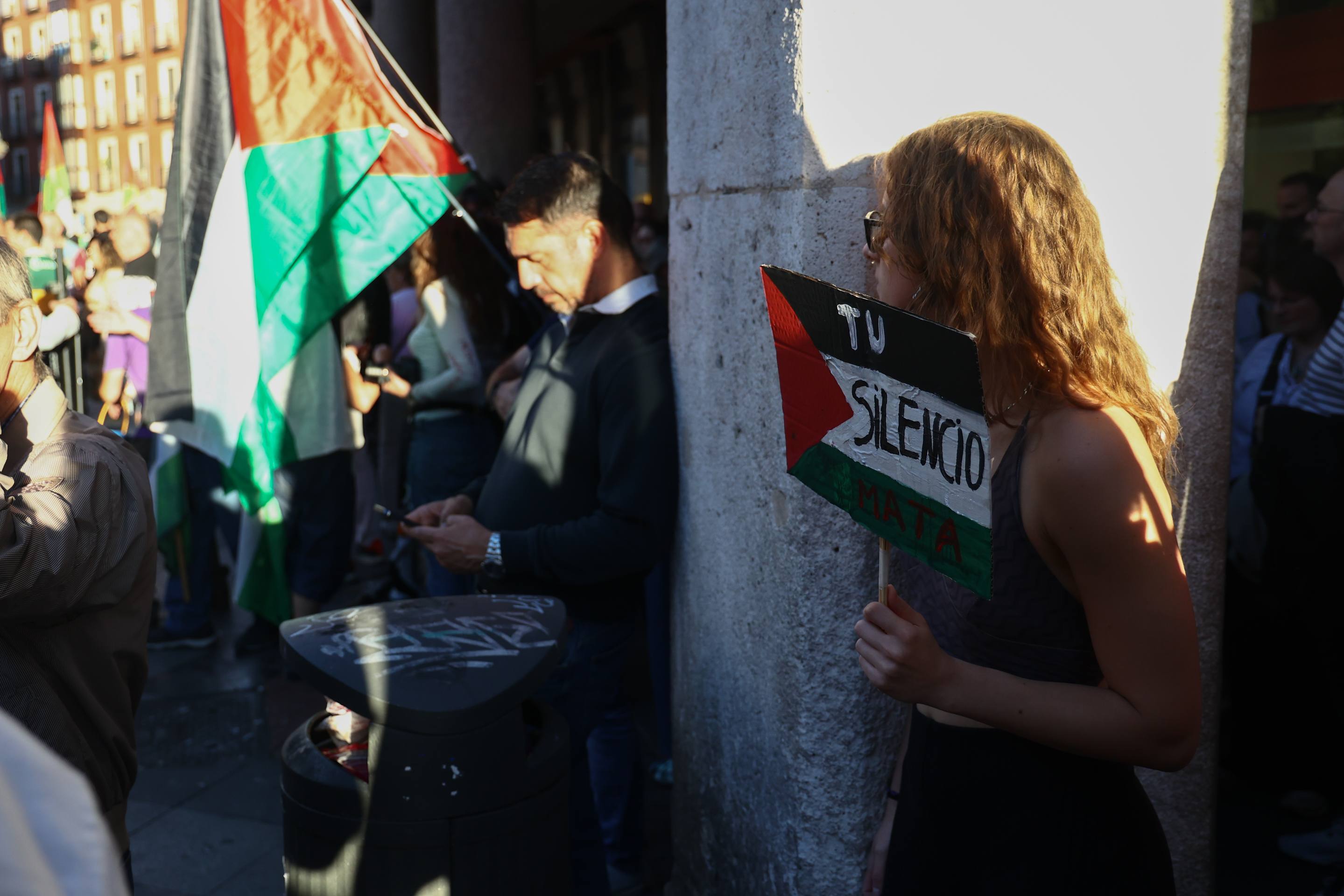 Las imágenes del manifestación propalestina en Valladolid
