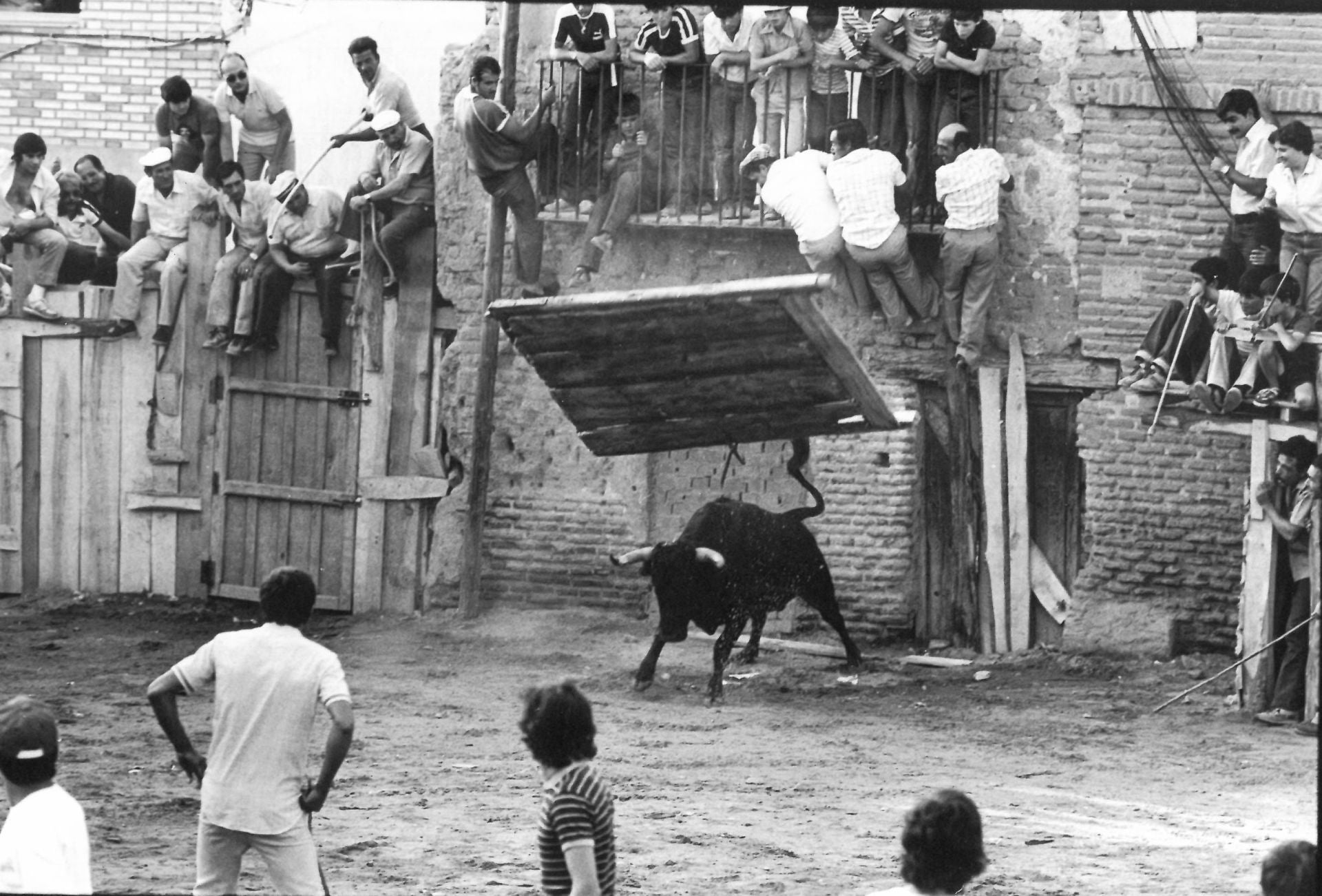 Encierro en la Plaza de toros.