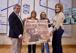 Presentación del Mercado Medieval y la Fiesta de la Vendimia de Quintanilla de Onésimo, este martes en la Diputación de Valladolid.