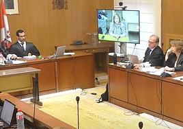 Begoña Hernández, durante su declaración en calidad de testigo por el juicio de la trama eólica, este miércoles.