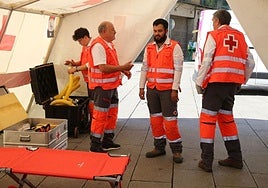 Voluntarios de Cruz Roja en la jornada de puertas abiertas.