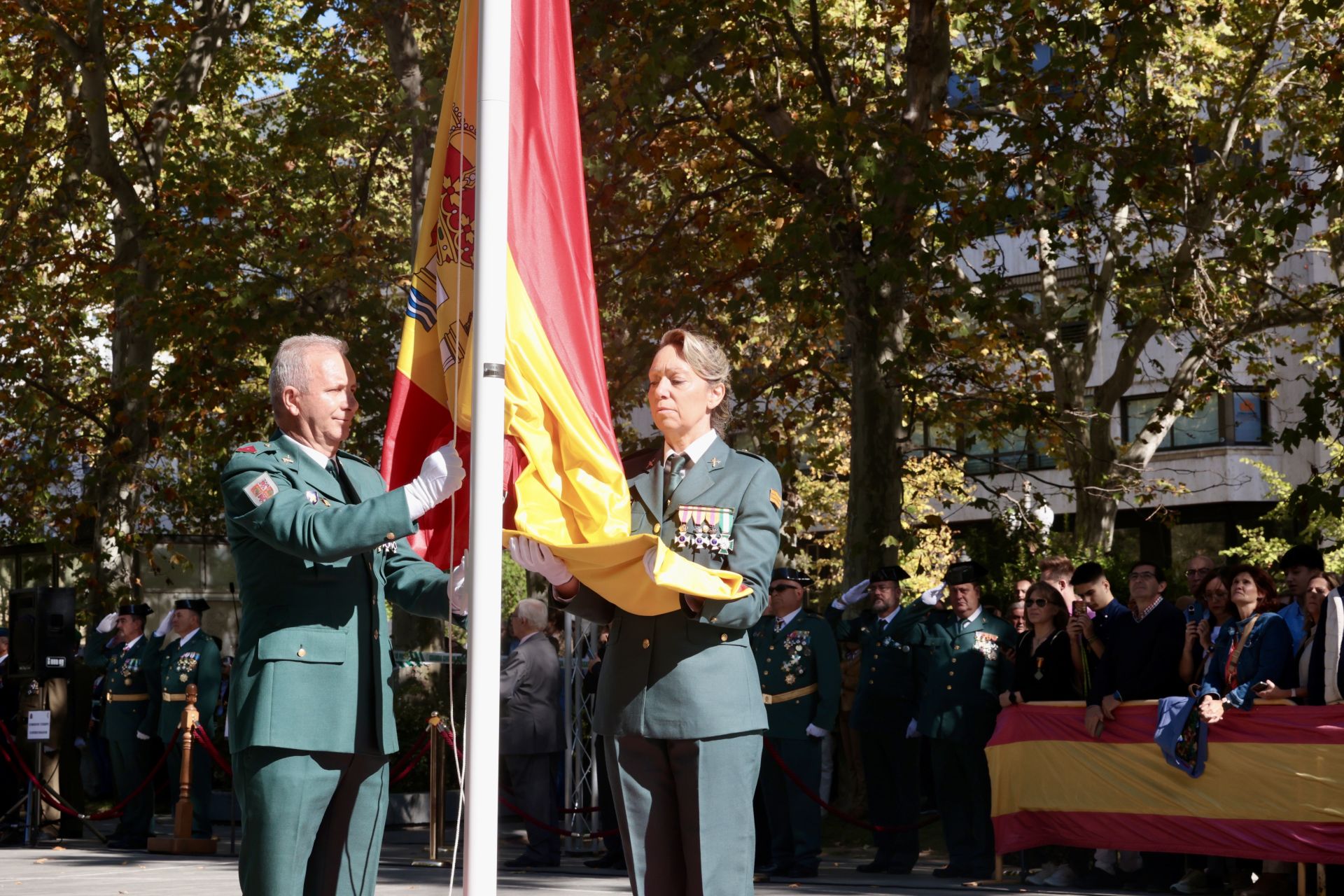 Las imágenes del acto de la Guardia Civil en Valladolid por el Día de la Hispanidad