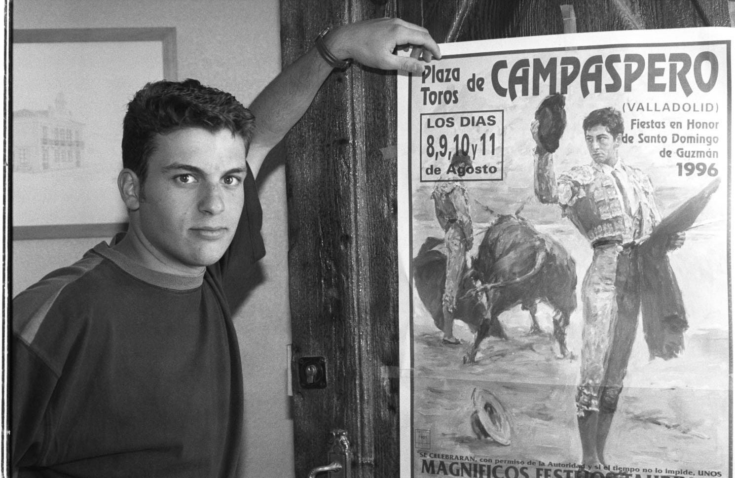Rubén Prieto, novillero de Campaspero, en una imagen de 1996.